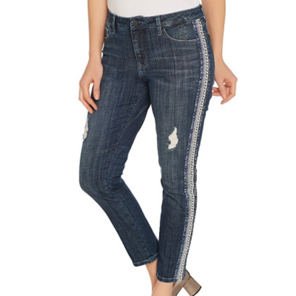 Laurie Felt embellished jeans- size 12